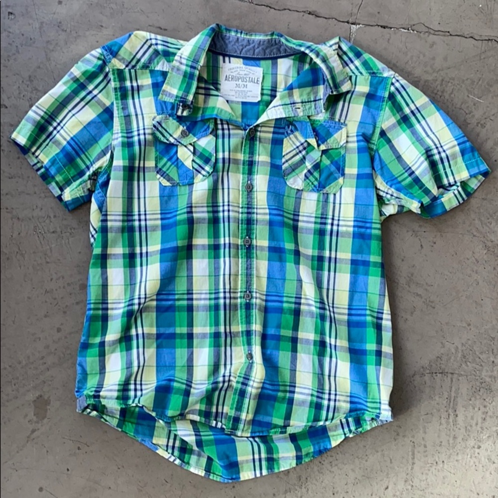Aeropostale short sleeve plaid button up!